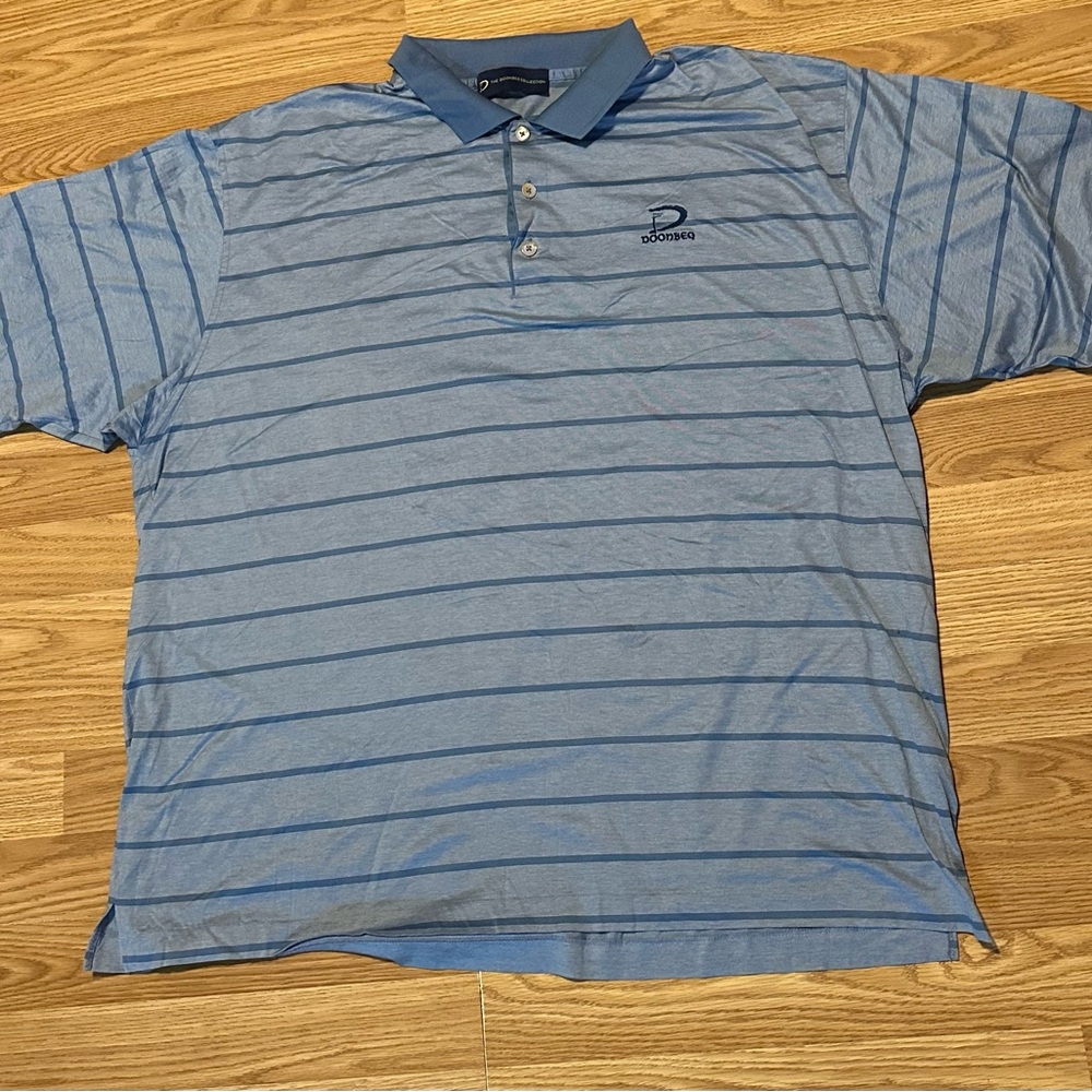 Doonbeg Collection Light Blue Polo With Stripes F… - image 1